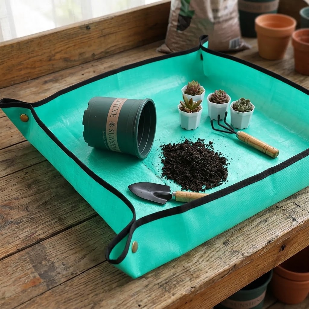 Repotting Mat - 防水植木鉢植え替えマット 室内多肉植物植え替え用マット 持ち運び可能なガーデニング土壌交換マット お手入れ簡単