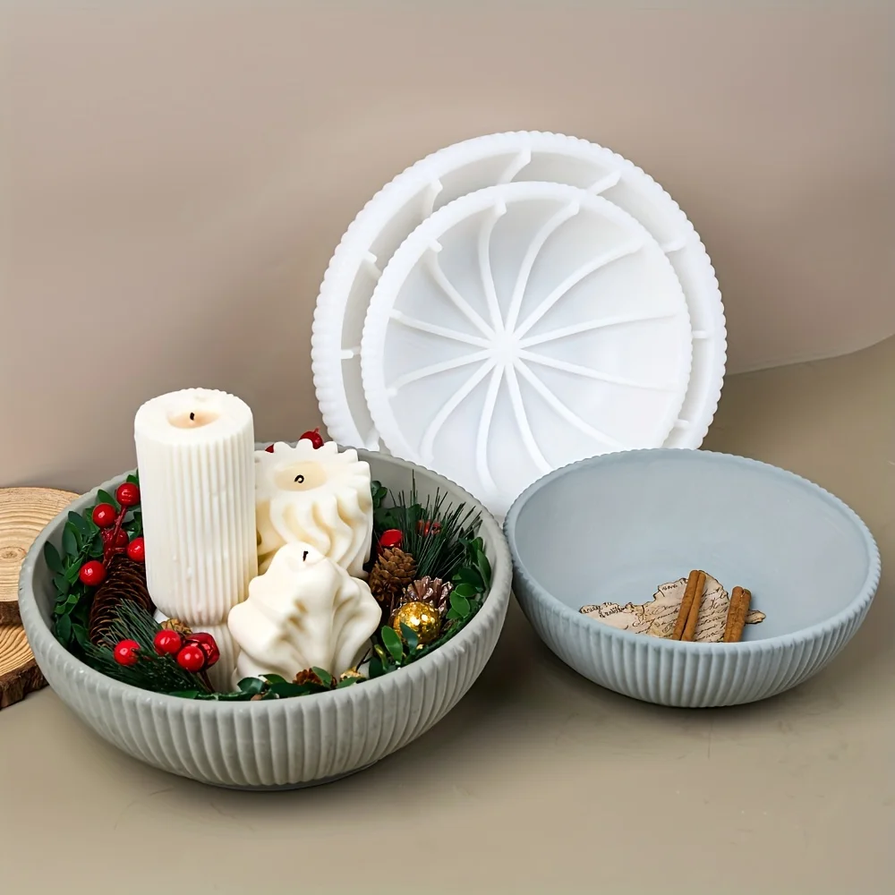Succulent Set - エポキシ、キャンドル作り、石膏セメント多肉植物プランター、装飾ポットクラフト、DIY職人ギフト用リングシリコンモールド1個