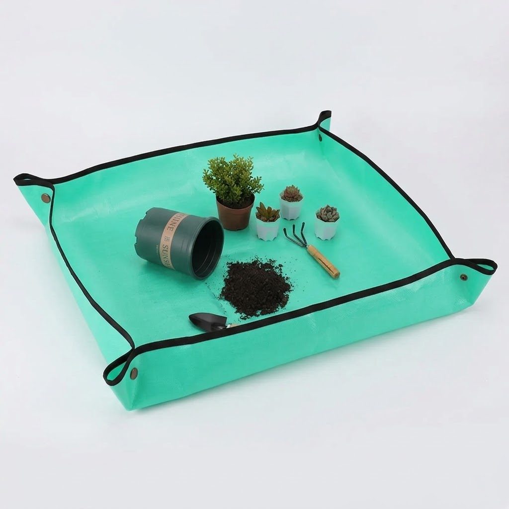 Repotting Mat - 防水性のある植物植え替えマット、屋内多肉植物の植え替え用、持ち運び可能なガーデニング土壌交換・移植マット、お手入れ簡単