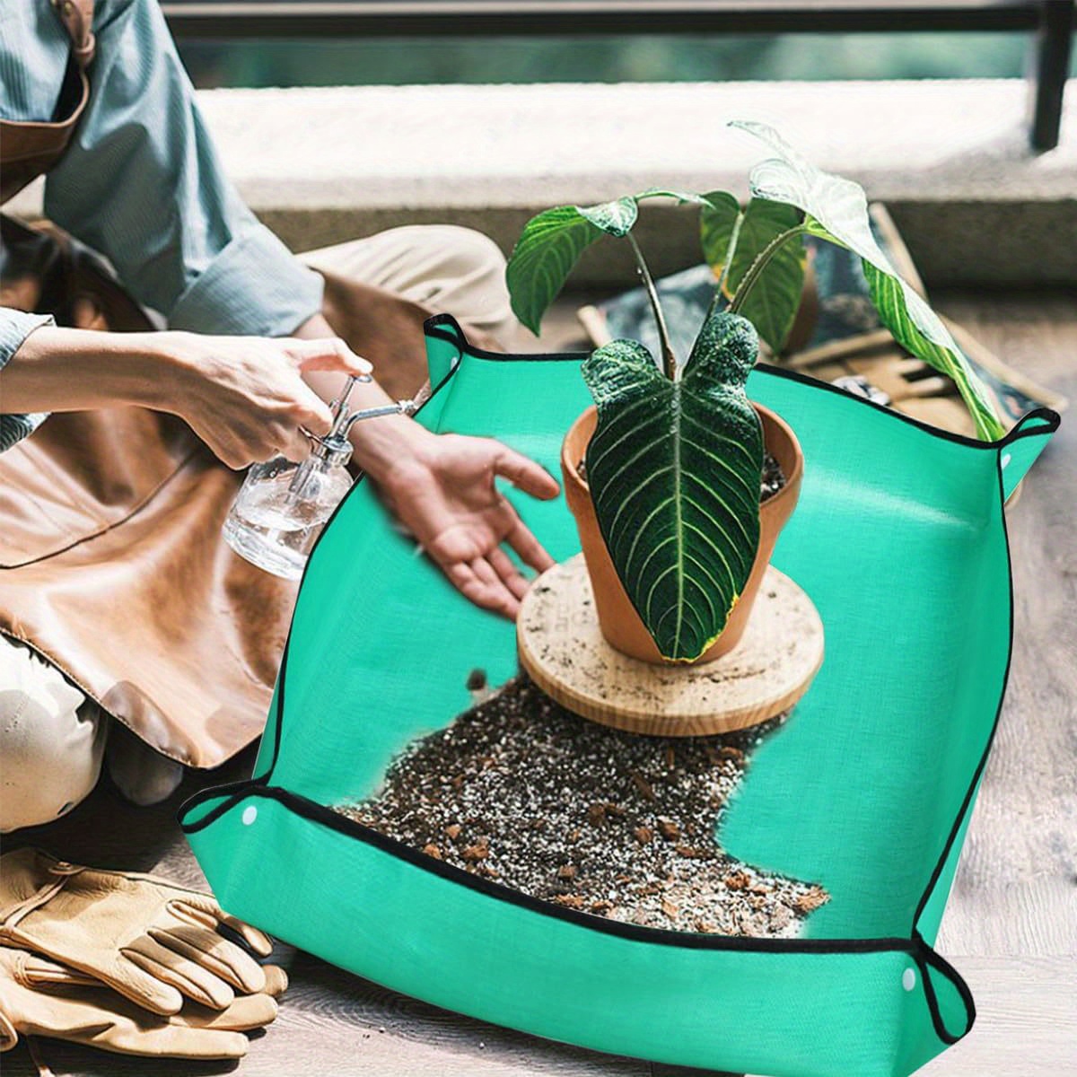 防水植木鉢植え替えマット 室内多肉植物植え替え用マット 持ち - Repotting Mat のレビューと価格