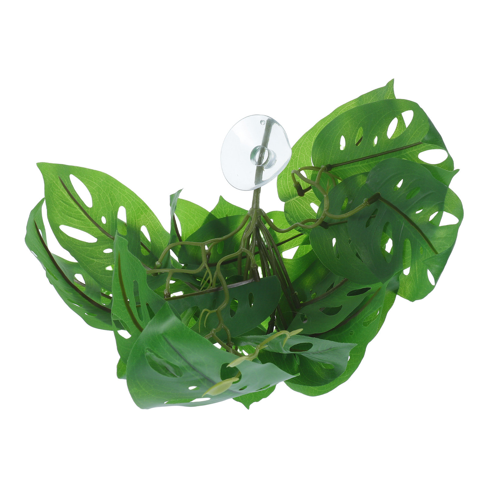 爬虫類の飼育環境用装飾品：リアルな見た目の吸盤付き植物、人工 - Snake Plant のレビューと価格