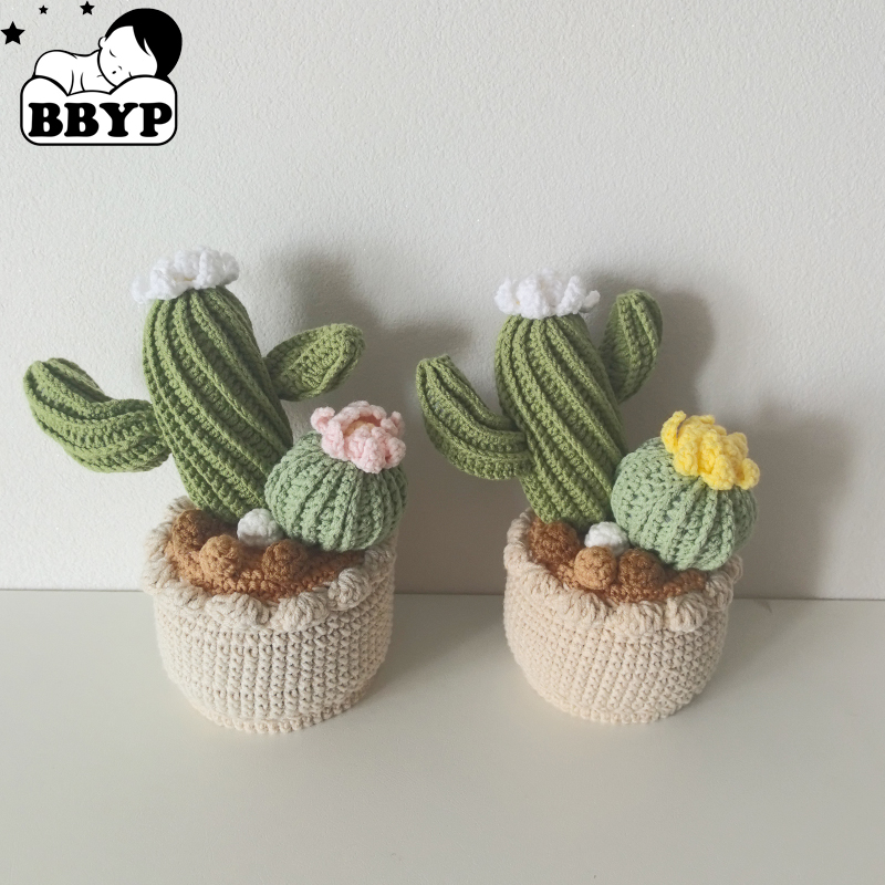 創造的な編み物植物の鉢植え、かわいい編み物植木鉢、人工サボテ - Terracotta Pot のレビューと価格