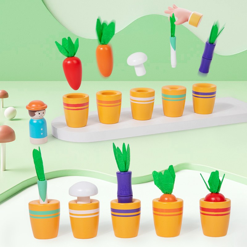 子供向け教育玩具セット - 模擬野菜栽培ゲーム、木製ニンジン - Plant Parent Yearly のレビューと価格