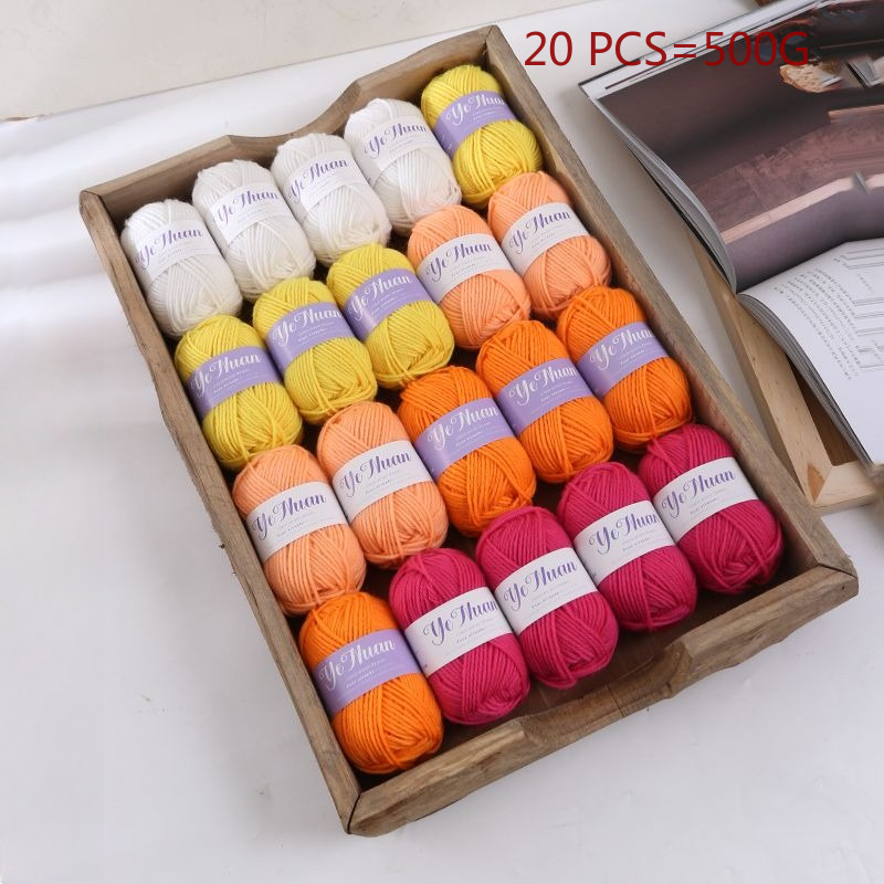 20 個 500 グラム厚いソフト編み糸 DIY 帽子人形バ - Repotting Mat のレビューと価格